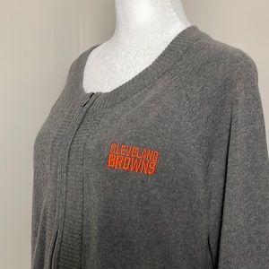 NWOT Cleveland Browns Cotton Knit Zip Up